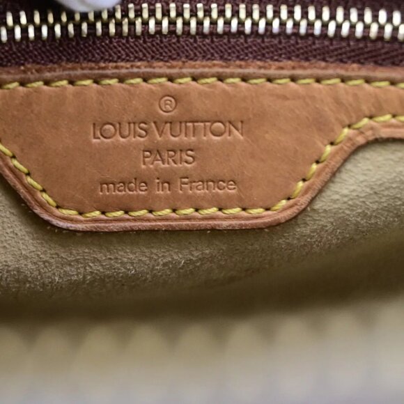 LOUIS VUITTON Logo Looping GM Shoulder Bag Monogram Leather Brown - Picture 4 of 16